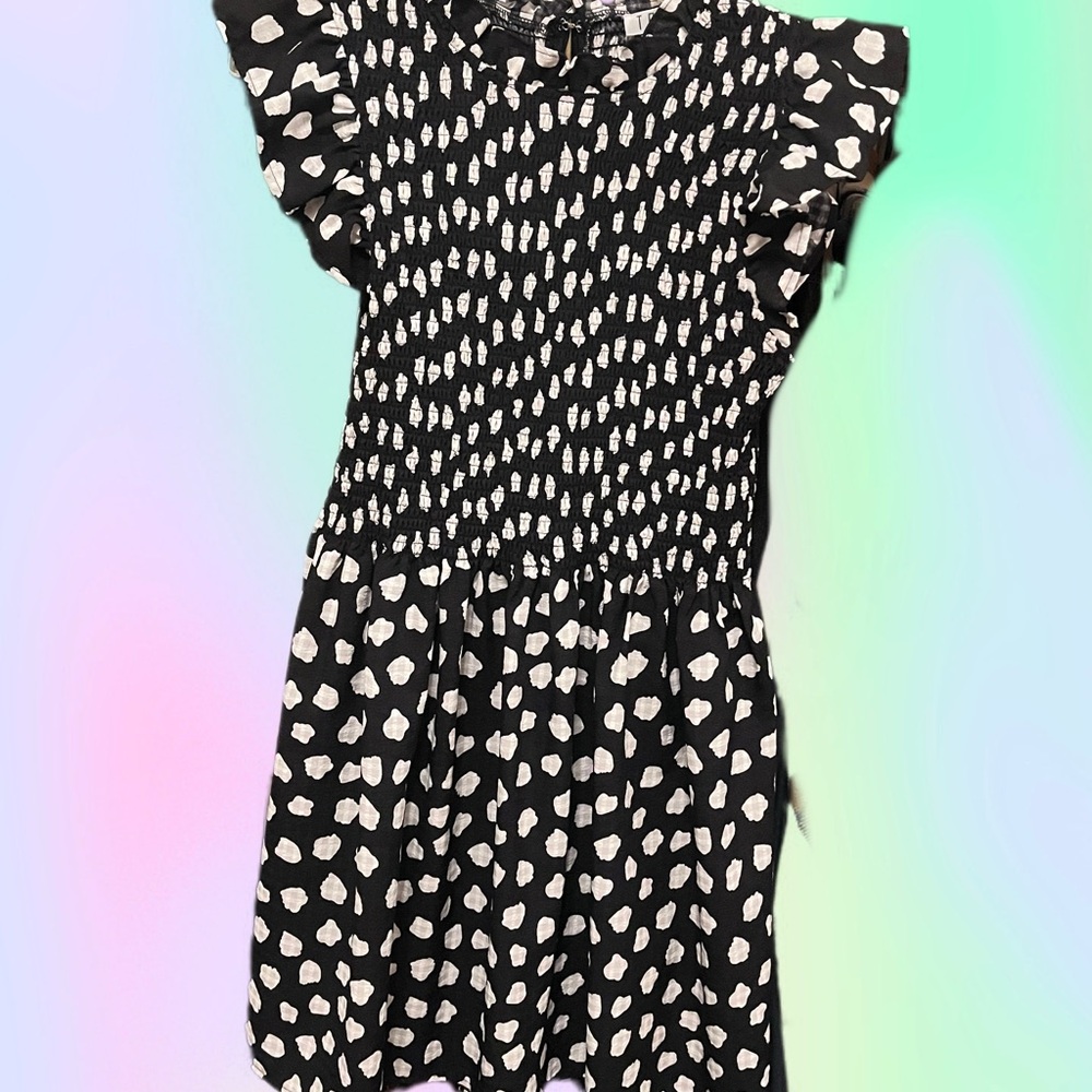 Charming Black and White Mini Dress